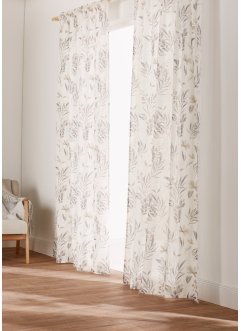 Gardin med resirkulert polyester, med blad-print (1-pack), bpc living bonprix collection