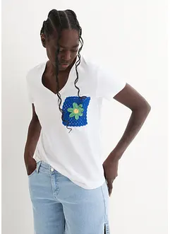 T-skjorte med broderi, bonprix