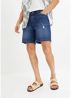 Lang jeansshorts med stretch, Regular Fit, John Baner JEANSWEAR