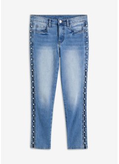Skinny jeans med perle-applikasjon, BODYFLIRT