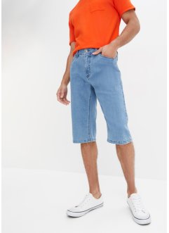 Lang jeans-bermuda med stretch, Regular Fit (2-pack), John Baner JEANSWEAR