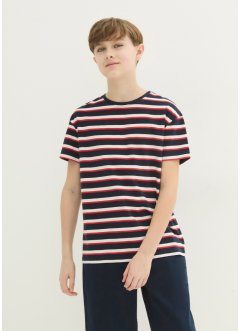 Stripet T-skjorte av økologisk bomull til barn (2-pack), bpc bonprix collection