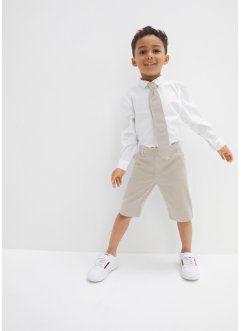 Shorts med skjorte og slips til barn, selskap (3 delt sett), bpc bonprix collection