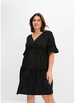 Kjole med hullbroderi, bonprix