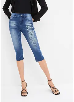 Capri-jeans med sommerfuglprint, bonprix