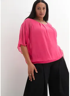 Chiffonbluse med topp under, bonprix