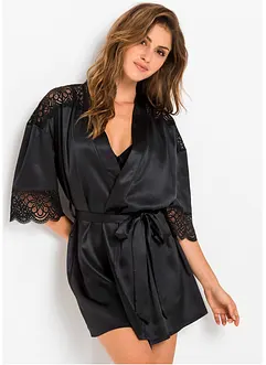 Kimono i sateng med glans, bonprix