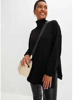 Høyhalset genser i viskosemiks, bonprix