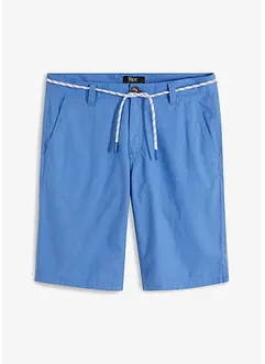 Chino-bermuda med lin og knytebånd, Regular Fit, bonprix