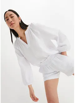Oversized bluse i musselin, bonprix