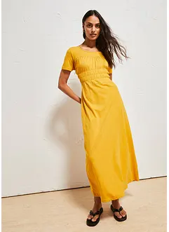 Maxikjole med smock, bonprix