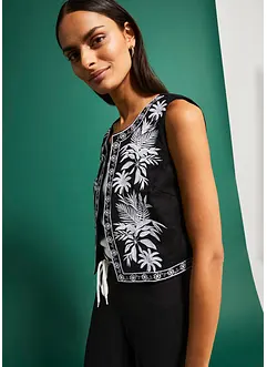 Vest med broderi, bonprix