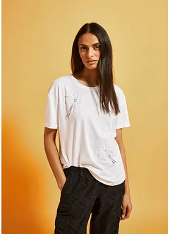 T-skjorte med applikerte blonder, bonprix