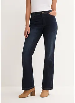 High-Waist Bootcut stretchjeans med komfortlinning, bonprix