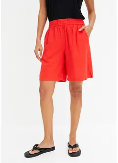 Slip on-shorts av luftig linmiks, bonprix
