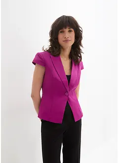 Kortermet blazer i bomullssateng, bonprix