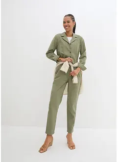 Jumpsuit i lin med 7/8-lengde, bpc bonprix collection