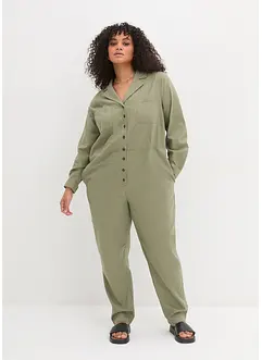 Jumpsuit i lin med 7/8-lengde, bpc bonprix collection