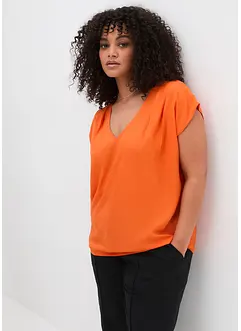 Kortermet bluse med V-hals, bonprix
