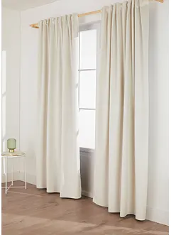 Lystett gardin med termofunksjon og fløyelsaktig overflate (1-pack), bonprix