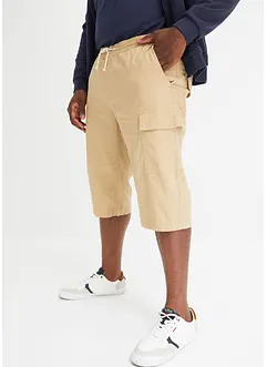 Regular Fit-cargo-bermudashorts med lin, bonprix