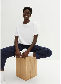 Oversized topp i formstabil økologisk bomull, bonprix