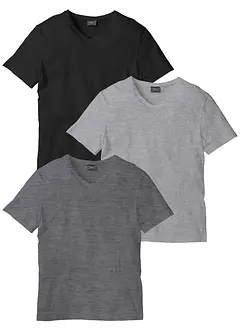 T-shirt med V-hals (3-pack), bonprix