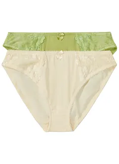 Truse med delikate blonder (2-pack), bonprix