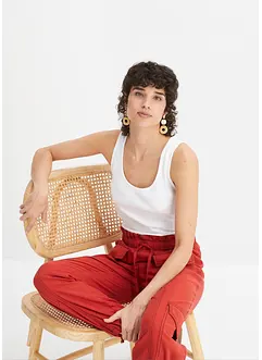 Ribbet topp, bonprix