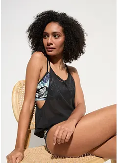 Oversized tankini (3-delt sett) med bustier-bikinioverdel, bonprix