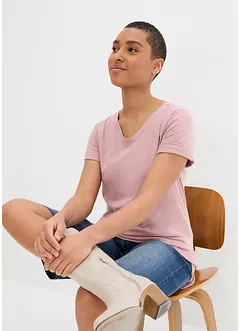 Lang topp med V-hals (2-pack), bonprix