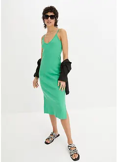 Ribbet Bodycon-kjole av elastisk bomullsmiks, bonprix