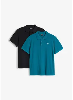 Kortermet poloskjorte (2-pack), bonprix