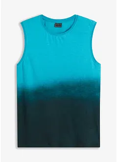 Singlet med fargegradering av økologisk bomull, Slim Fit, bonprix