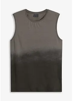 Singlet med fargegradering av økologisk bomull, Slim Fit, bonprix