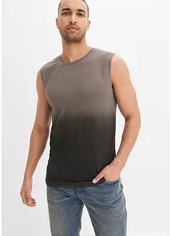 Singlet med fargegradering av økologisk bomull, Slim Fit, bonprix