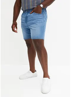 Lang jeansshorts med komfortlinning, Loose Fit, John Baner JEANSWEAR