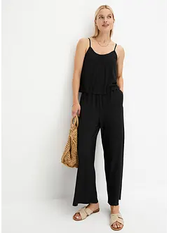 Plissert jumpsuit i jersey, bonprix