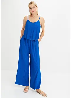 Plissert jumpsuit i jersey, bonprix