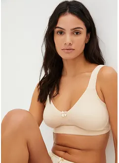 Minimizer T-skjorte-BH uten bøyle, med økologisk bomull (2-pack), bonprix