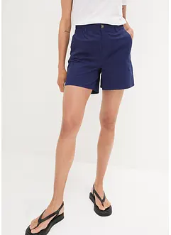 High Waist shorts av tvill, bonprix