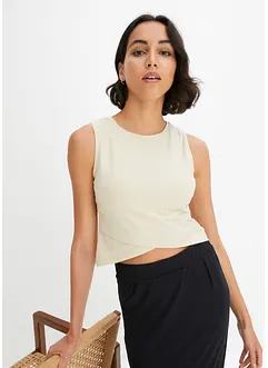 Cropped topp av bomull med stretch, bonprix