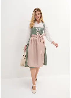 Dirndl med forkle, midi-lengde (2-delt sett), bonprix