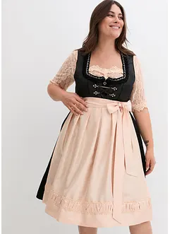 Dirndl-forkle i villsilke-look, bonprix