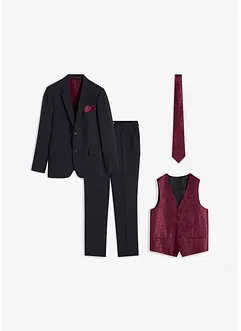 Bryllupsdress med vest og slips (5-delt sett), Slim Fit, bonprix