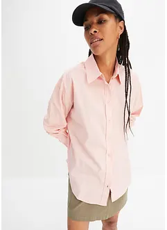 Oversized skjorte med knappestolpe, av 100% bomull, bonprix