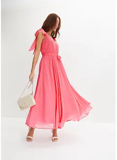 Chiffonkjole med sløyfedetaljer, bonprix