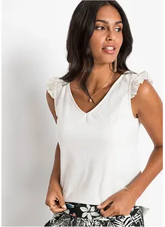 Ermeløs topp i 100% økologisk bomull, bonprix