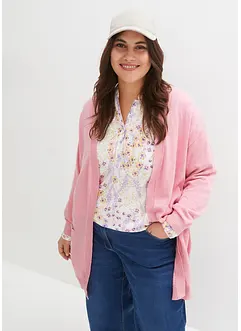 Finstrikket cardigan i bomull, bonprix
