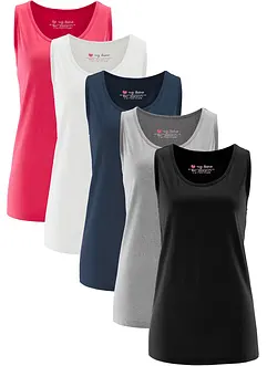 Lang topp av 100% bomull (5-pack), bonprix